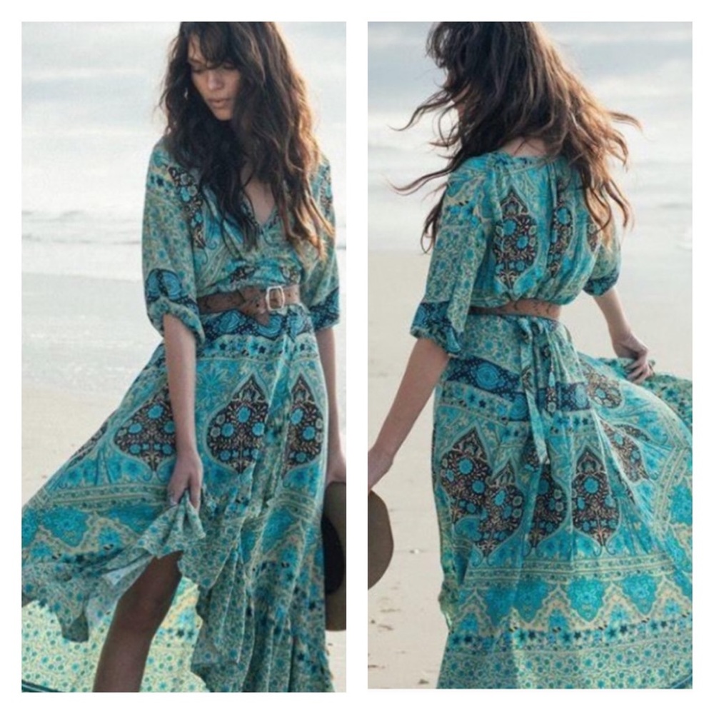 Spell & the Gypsy Aloha Fox Wrap Dress Mermaid